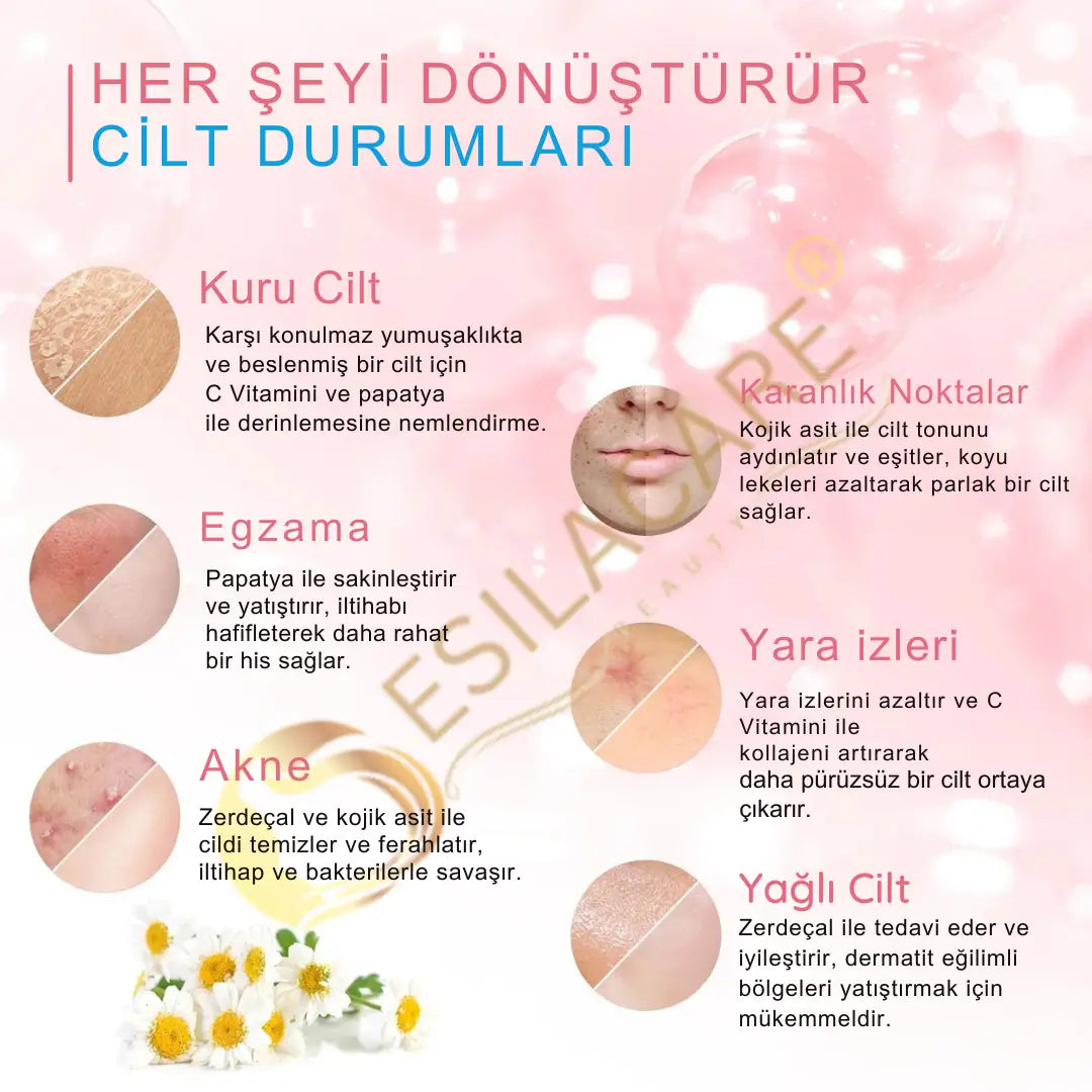EsilaCare™ Kojik Asit & Zerdeçal Temizleme Pedleri