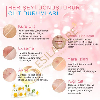 EsilaCare™ Kojik Asit & Zerdeçal Temizleme Pedleri